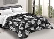 Trapunta Piumone Letto Invernale Imbottita 300gr Scaldanotti Matilde - 2 Piazze - Nero