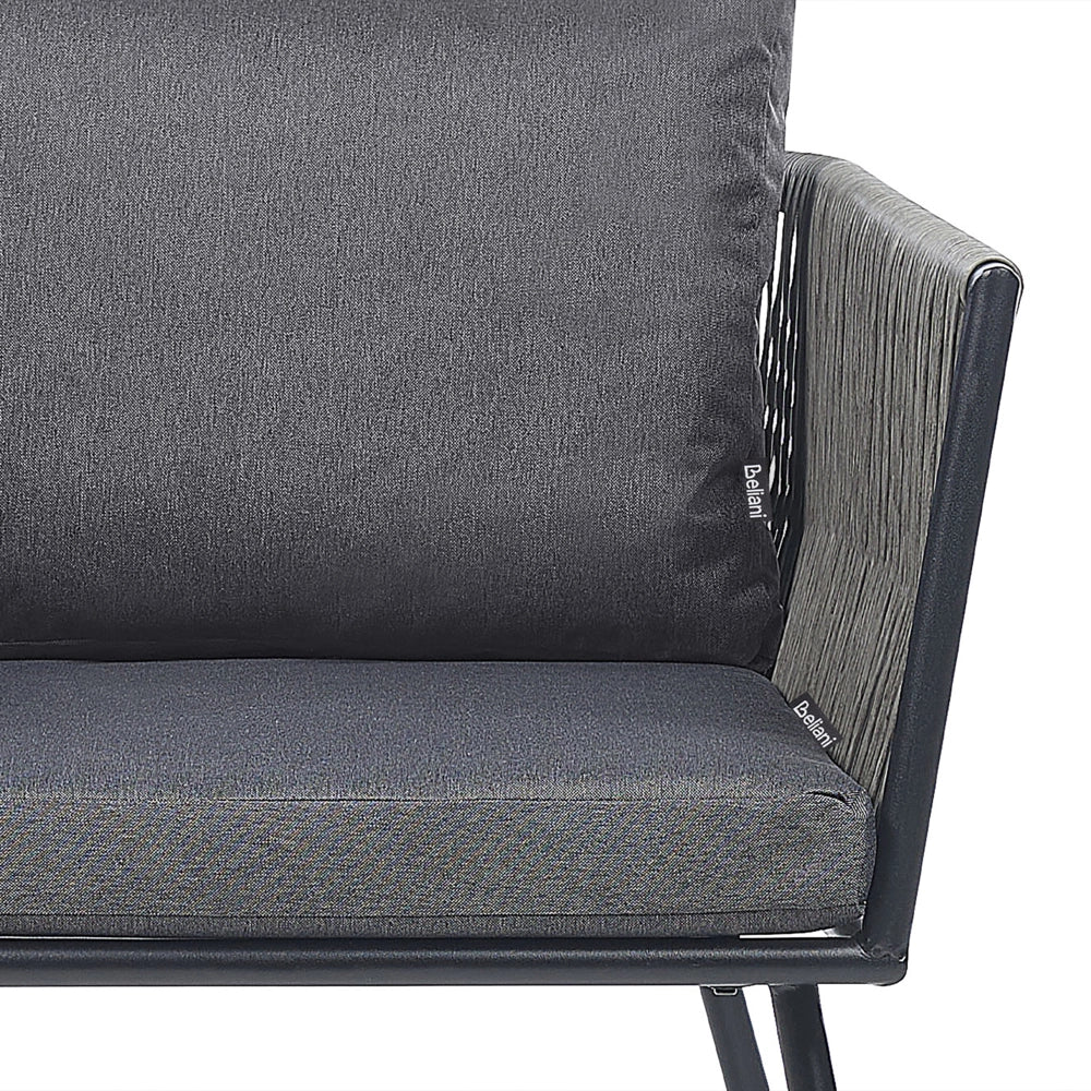 Set di copricuscini per esterni per seduta e schienale Grigio UV Resistente stile minimalista