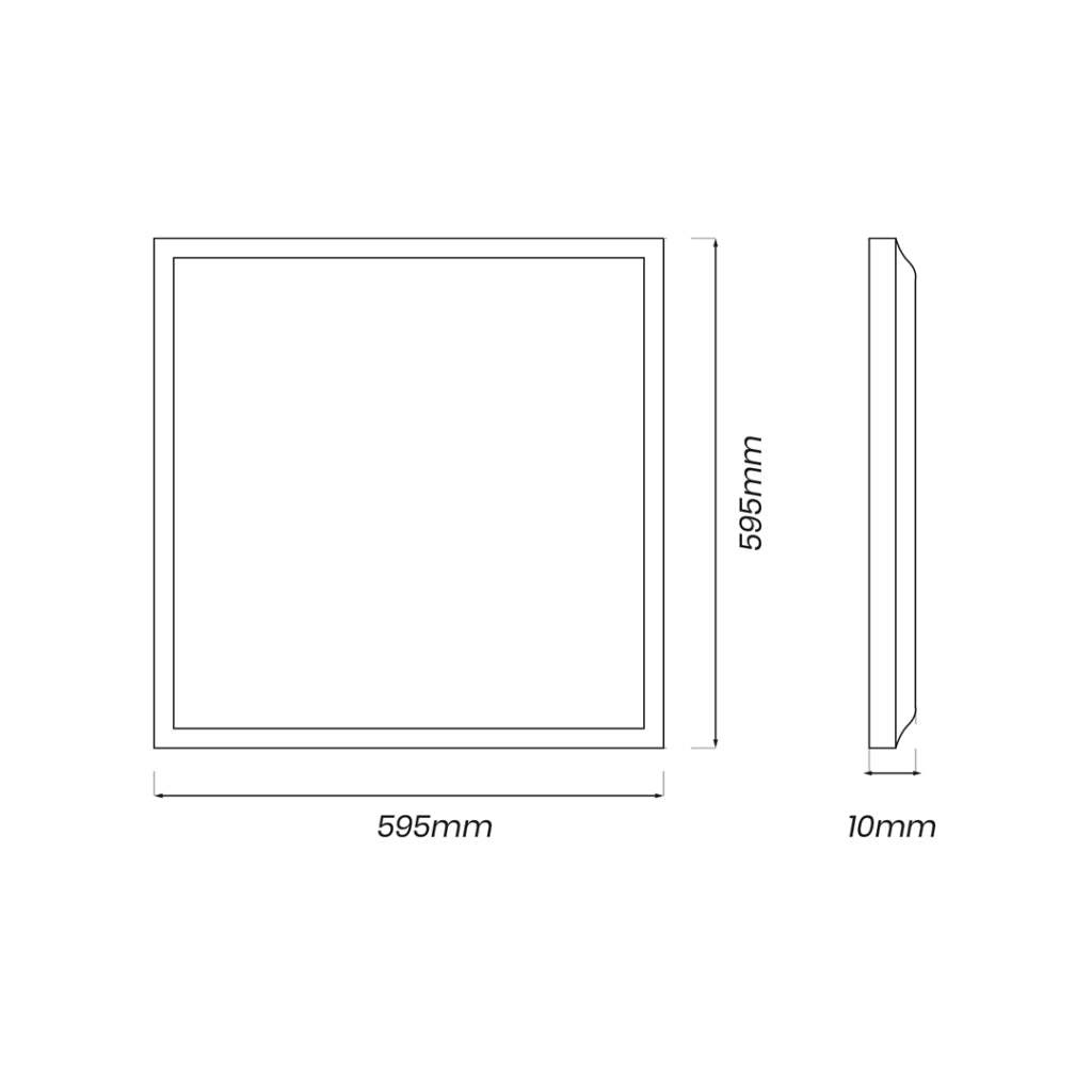 Pannello LED slim incasso quadrato bianco 40W 4000K