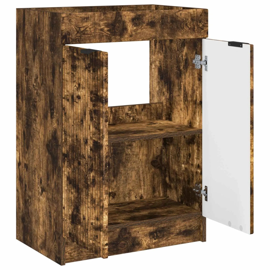 Mobiletto da bagno sotto il lavello Rovere Fumo 890099