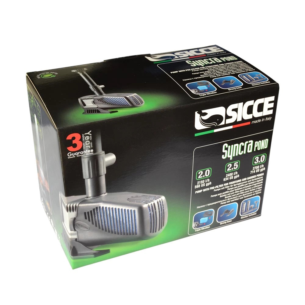 Multipack per laghetto pompa syncra pond 5.0 5000 litri/h + faretto halley a led sommergibile