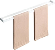 Sostegno asciugamani - Sostegno asciugamani ospiti - Bagno Cucina - Montaggio a parete - Acciaio inossidabile - 60 cm - Bianco