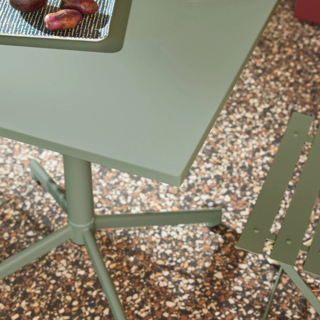 Set tavolo da giardino bistrot pieghevole in metallo con 2 sedie,