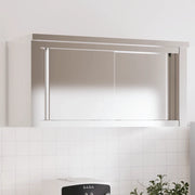 Mobile Cucina da Parete con Ante Scorrevoli in Acciaio Inox 376442