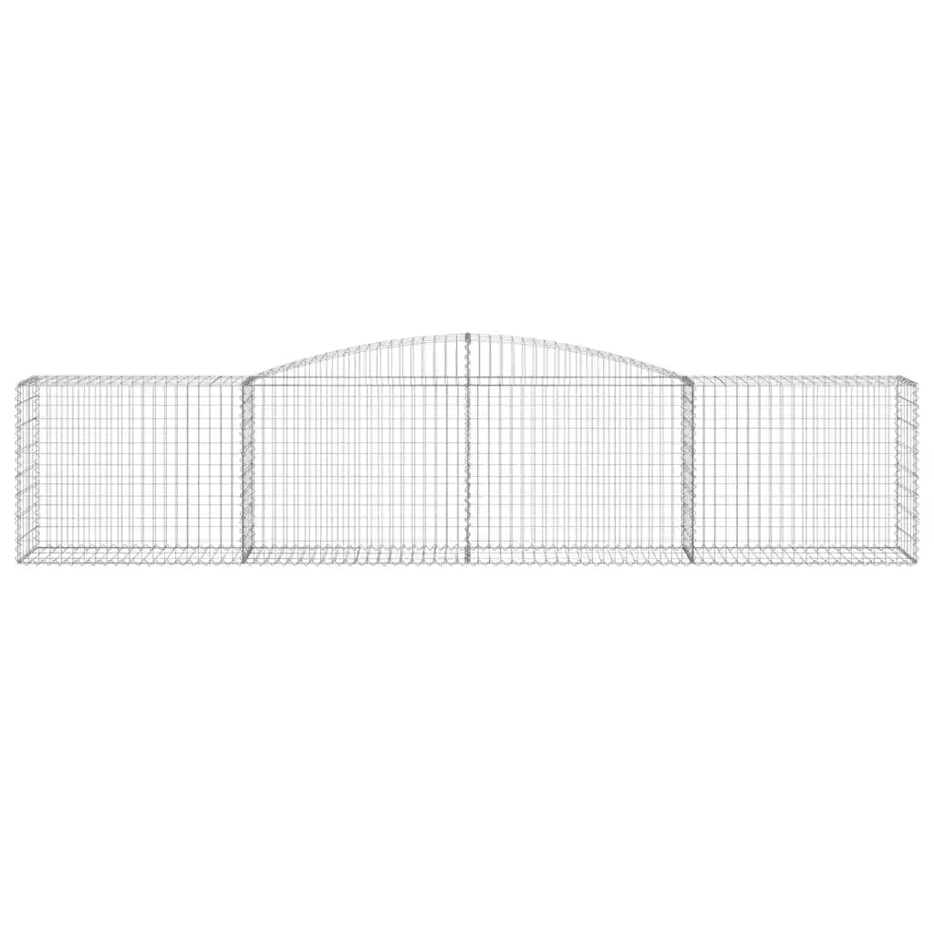 Cesti Gabbioni ad Arco 15 pz 400x50x80/100 cm Ferro Zincato
