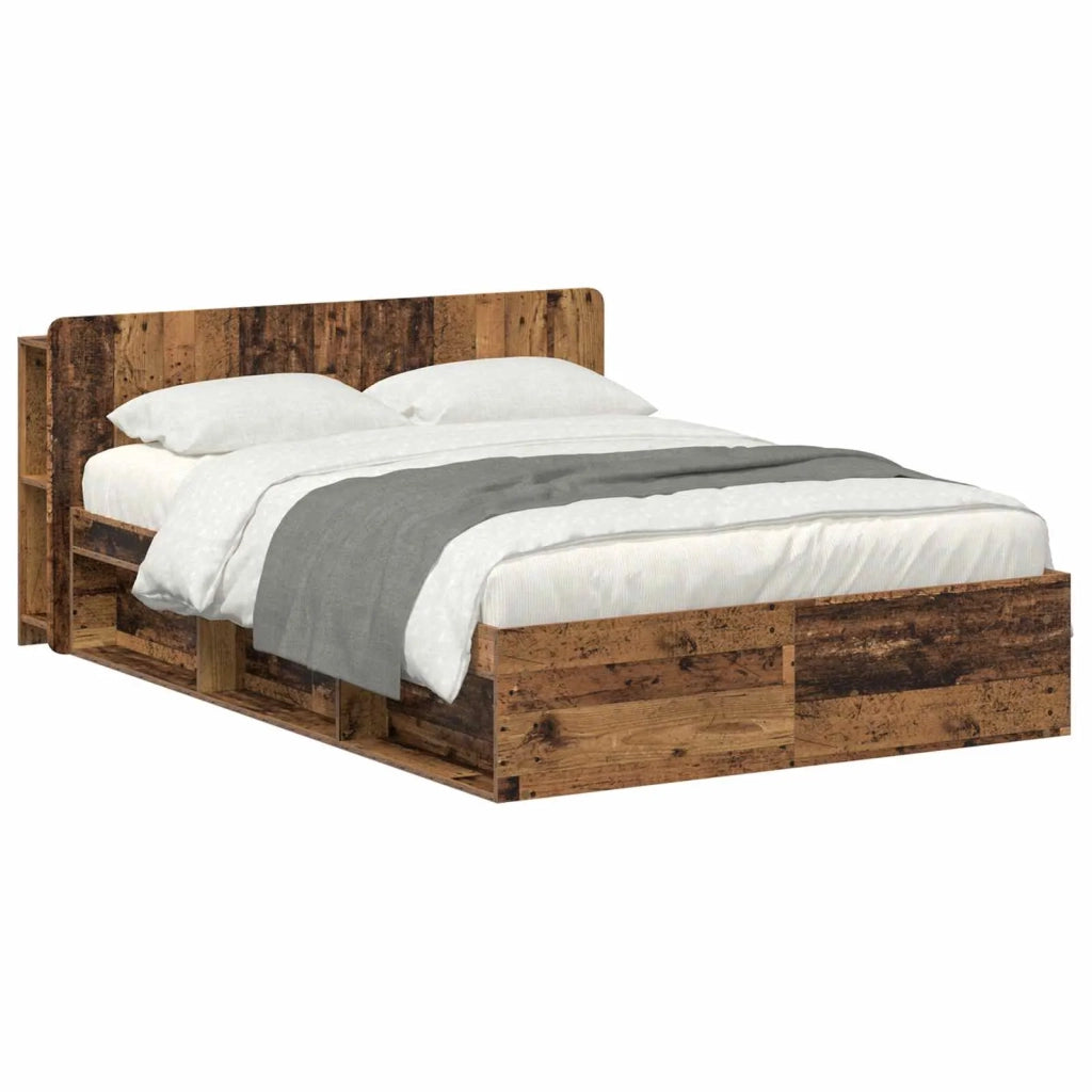 Telaio del letto con storage Legno antico 135 x 190 cm 3433371