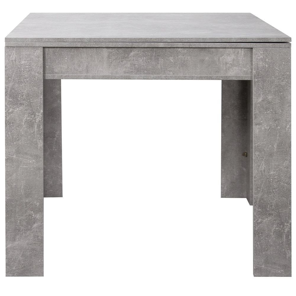 Tavolo da Pranzo Quadrato 90x90cm Allungabile a 180cm Apertura a Libro Cemento
