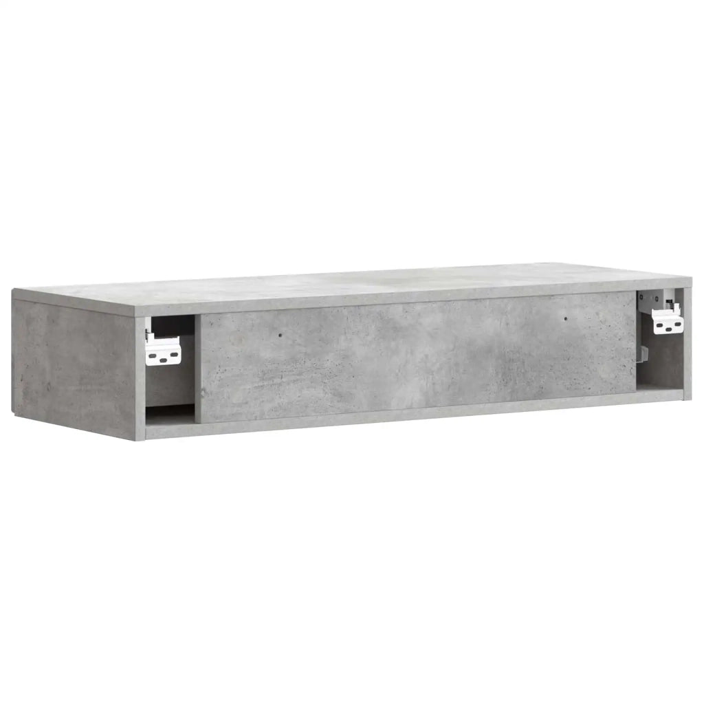 Tavolino da Parete Laterale Grigio Cemento 87,5 x 34,5 x 17 cm 899008