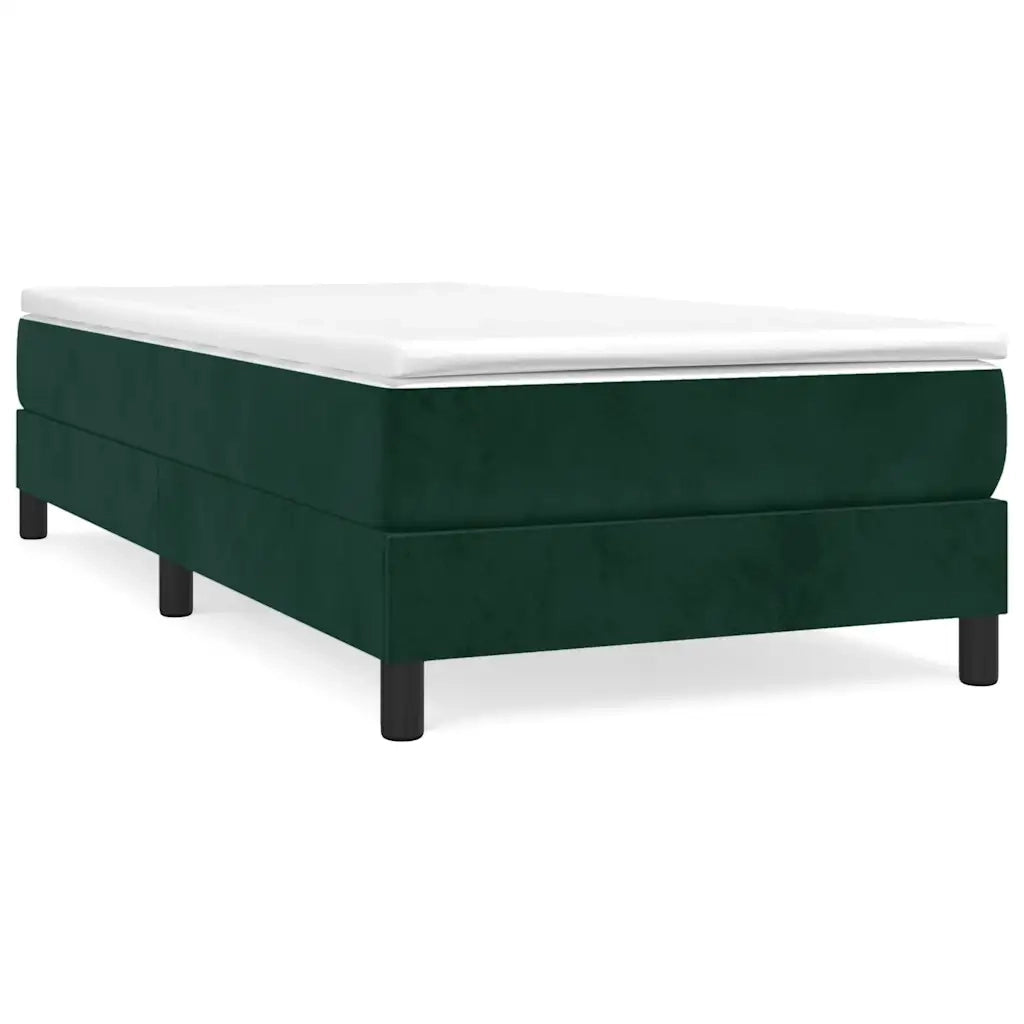 Giroletto a Molle con Materasso Verde Scuro 120x200 cm Vellutocod mxl 75905