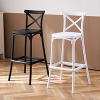 Set 4 Sgabelli 40x36x91 cm in Polipropilene Pompei Nero