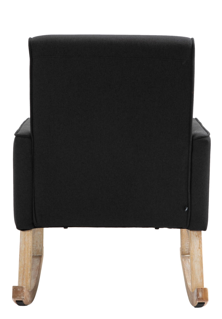 Sedia a dondolo in tessuto Dream nero