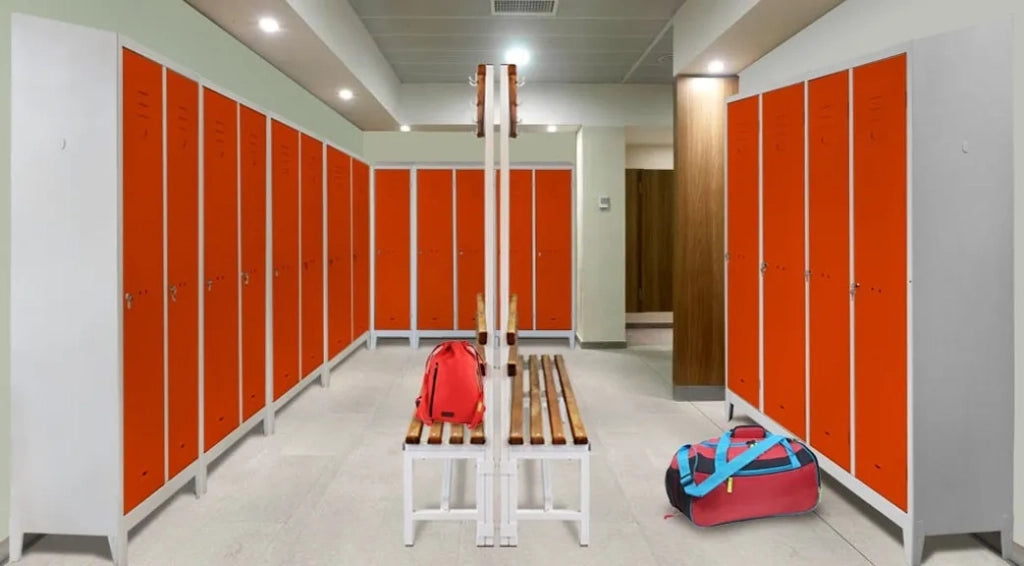 Armadio spogliatoio con tramezza sporco/pulito ad 1 posto cm. 50x38x180h