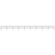 Recinzione Giardino Punta a Lancia (1-1,25)x15,3cm Acciaio Nero cod mxl 22640