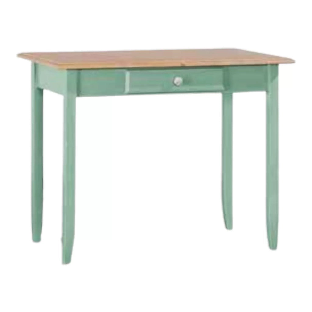 Scrivania 1 cassetto legno laccato verde 99x61x80 (2223) - Mobili 2G