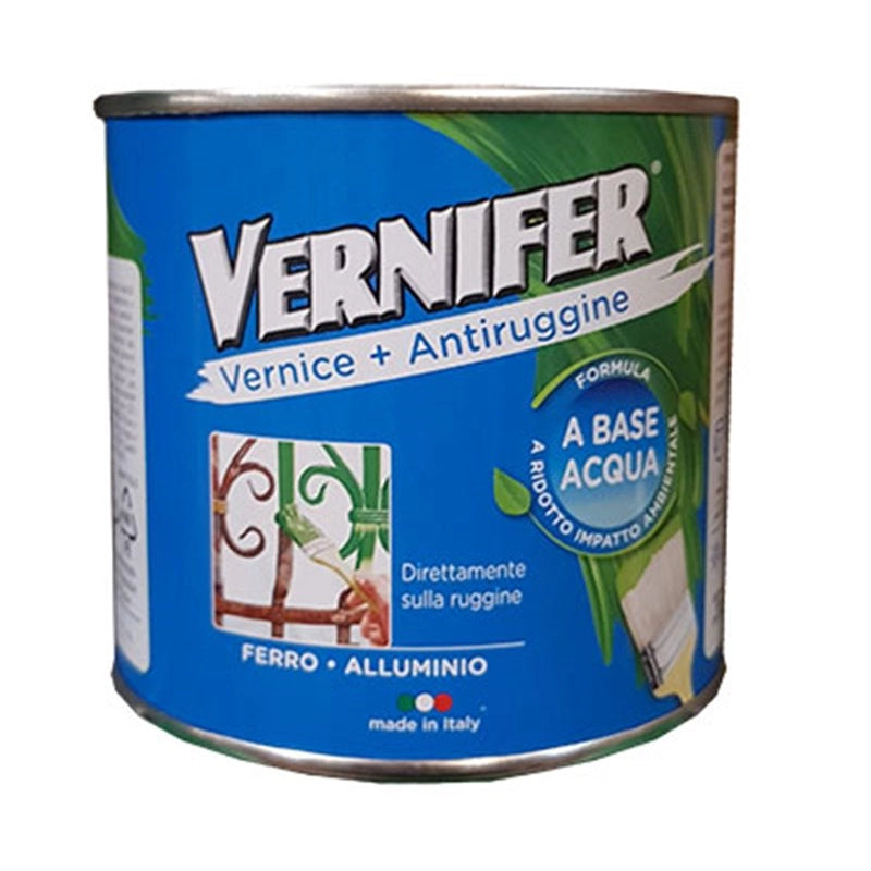 SMALTO ANTIRUGGINE ALL'ACQUA 'VERNIFER' SATINATO 500 ml - Nero - AREXONS