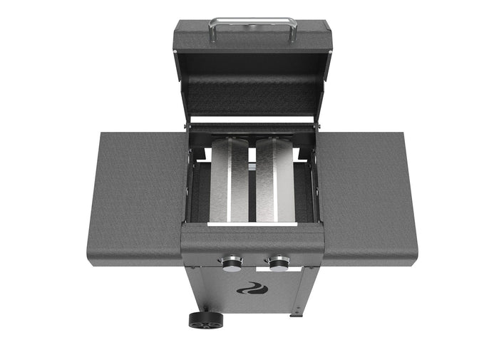 Barbecue a Gas 104,5x45,5x115 cm 2 Fuochi in Acciaio Pereda Nero