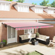 Tenda da Sole Rosso e Bianco 500 x 300 x 165 cm 3331272