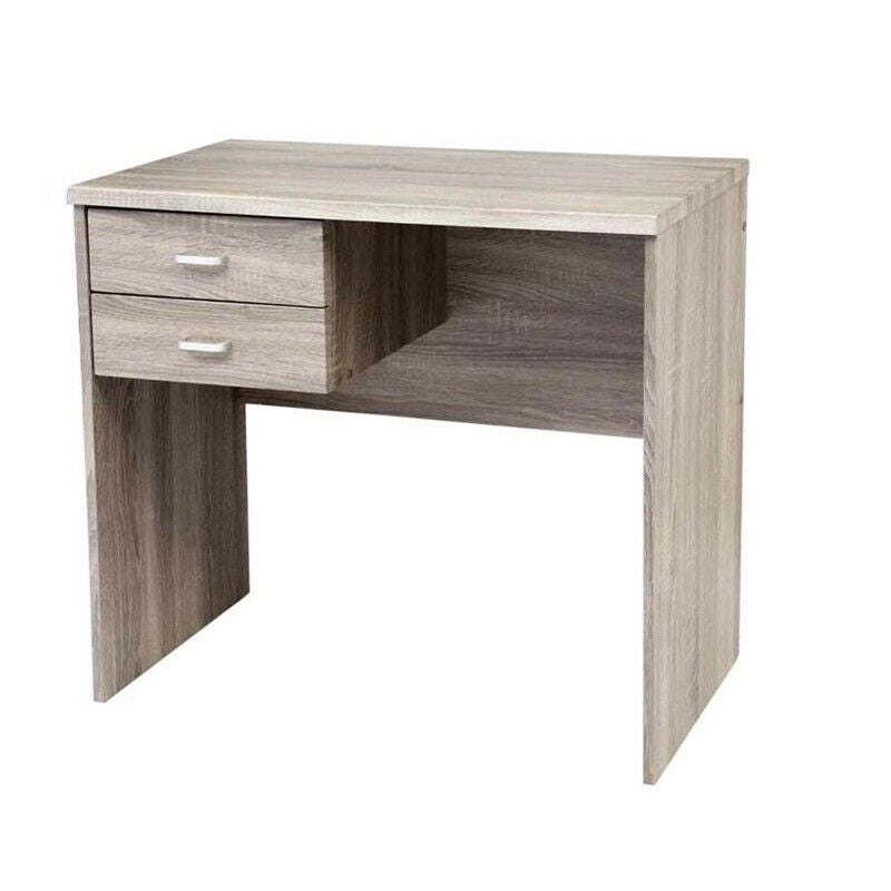 ERMES SCRIVANIA PER UFFICIO IN LEGNO CON 2 CASSETTI 80 X 40X 76 CM OLMO