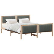 Letto matrimoniale | Letto per adulti | Struttura del Letto marrone e grigio scuro 150 x 200 cm