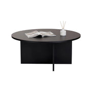 Simbario, Tavolino da Salotto Forma Rotondo, 90x90x40h cm Nero