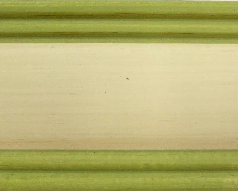 Cassapanca in legno arte avorio con profilo verde l.100 x p.44 h.51 (1348) - Mobili 2G