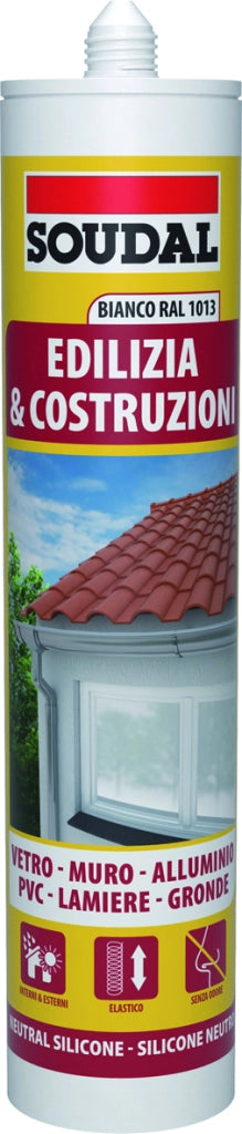 Soudal SILICONE NEUTRO PER EDILIZIA ml. 300 - Bianco avorio Ral 1013 12.00 pz