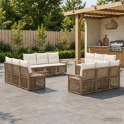 Set Divano da Giardino 12 pz Beige polyrattan 3434781