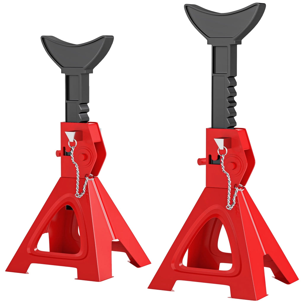 Cavalletti Regolabili 3 Tonnellate ¨C Zephmum ¨C Rosso 2 Pezzi