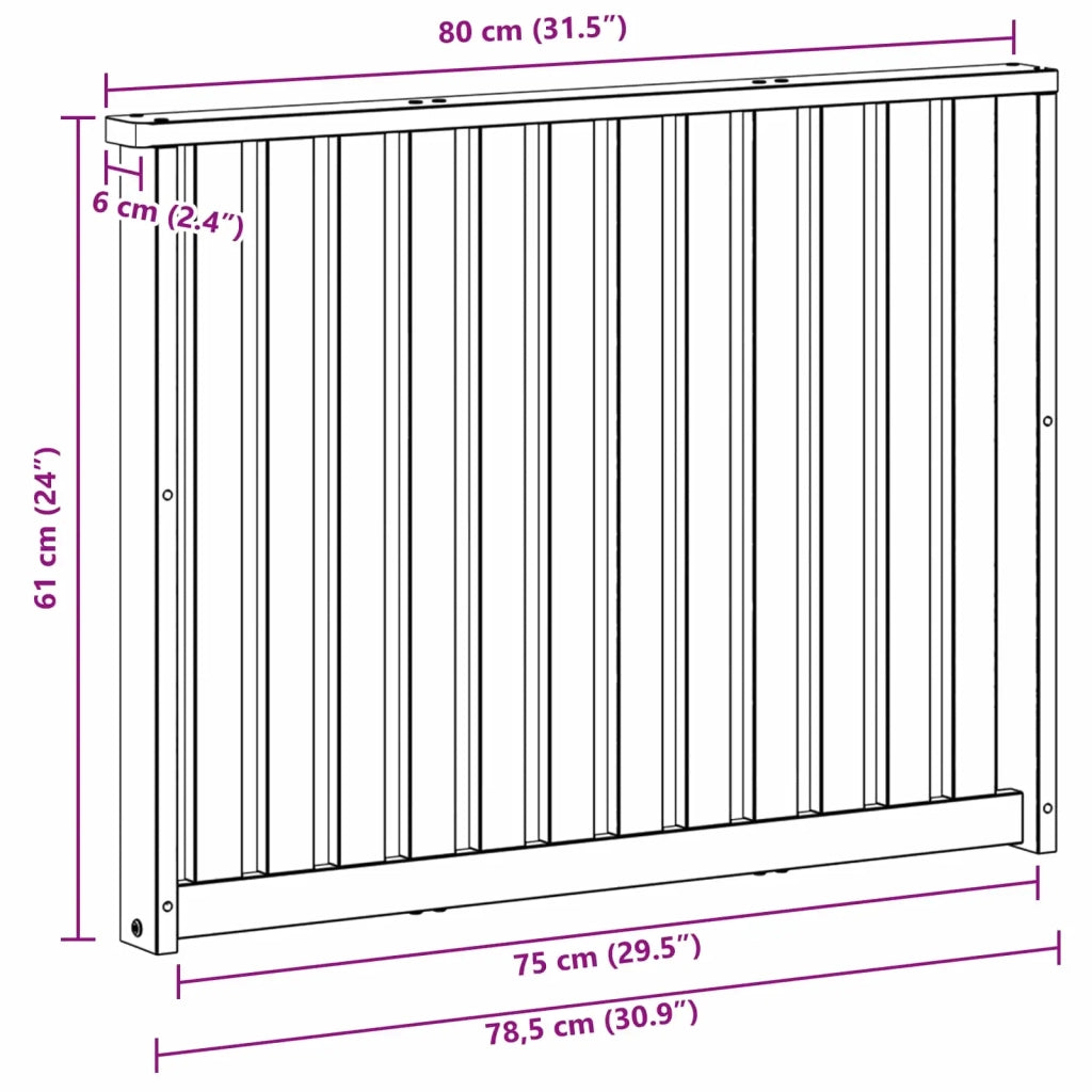 Modulo Braccioli 2 pz Bianco 80 x 6 x 61 cm 901592