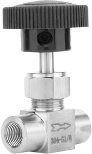 Regolatore di Pressione con Valvola a Sfera 1/8in - Acciaio Inossidabile - Interno a Tappo - Chiusura - Sostituzione Perfetta