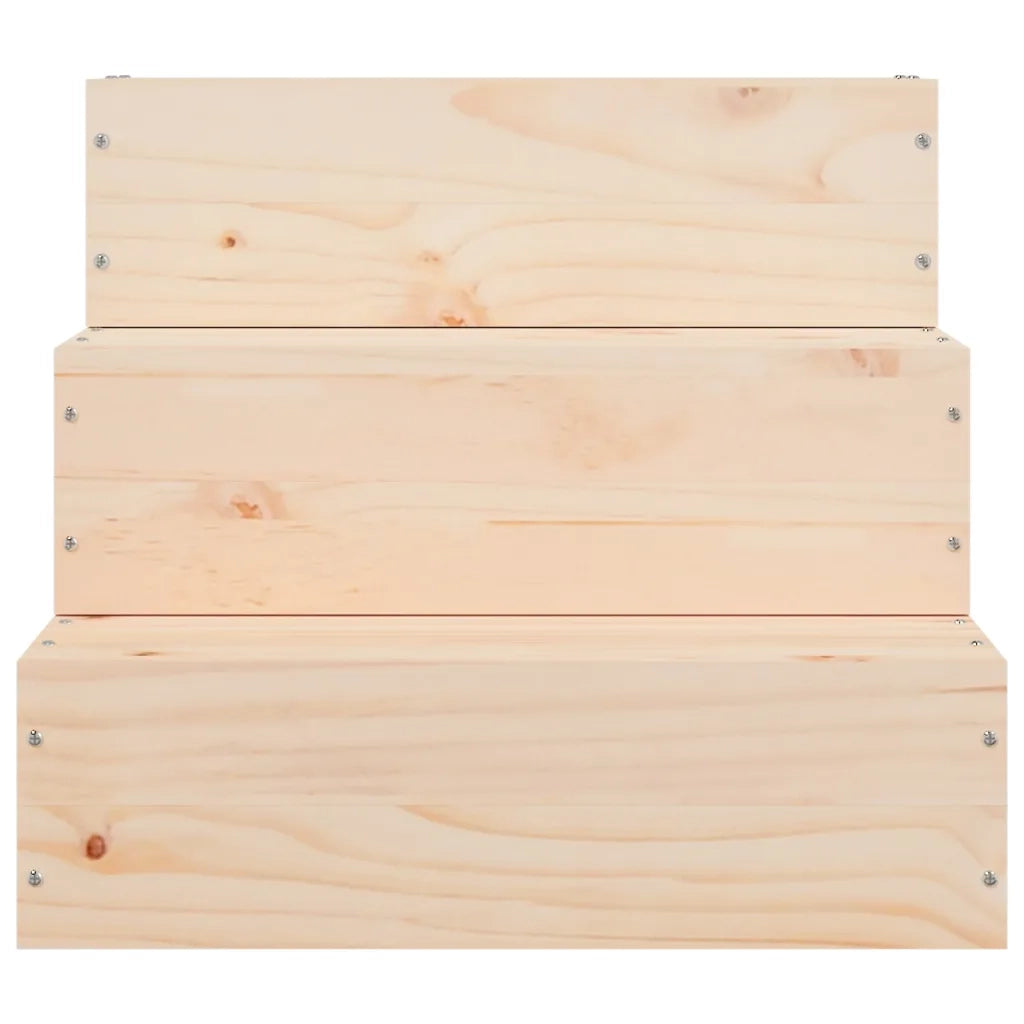 Scala per Animali 40x37,5x35 cm in Legno Massello di Pino cod mxl 41925