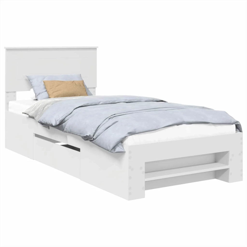 Struttura del letto Bianco 90 x 200 cm Legno multistrato