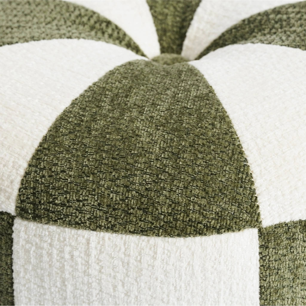 Pouf per bambini in tessuto chenille, verde