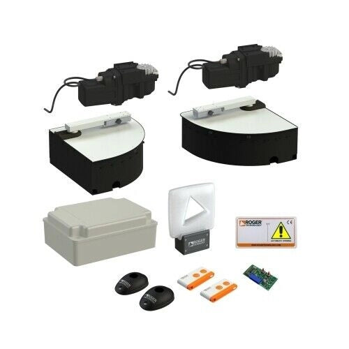 SET 2 MOTORIDUTTORI ELETTROMECCANICI PER CANCELLI BATTENTI ROGER SET H21/510