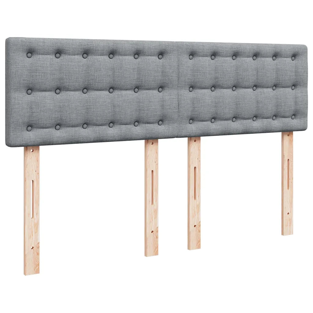 Giroletto a Molle con Materasso Grigio Chiaro 140x200cm Tessuto 3287493