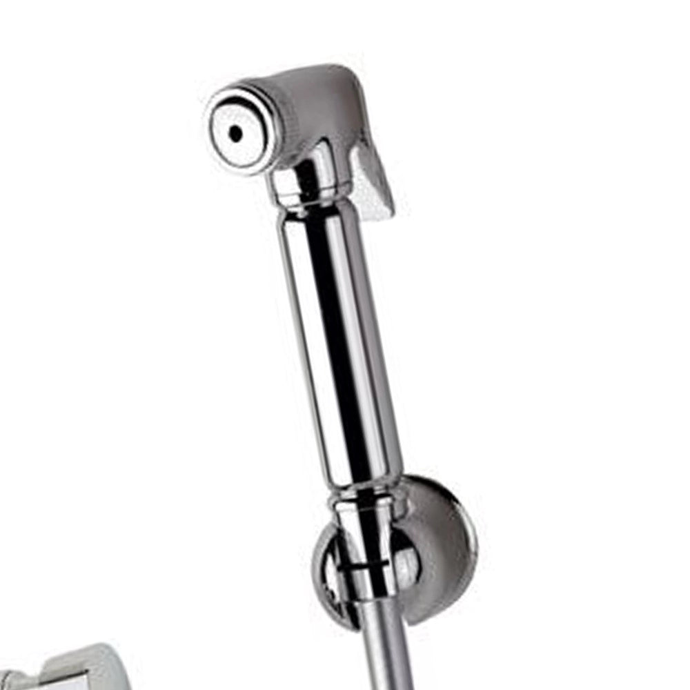 Set idroscopino composto da: idroscopino a pulsante in ottone cromato, flessibile conico e rubinetto temporizzato