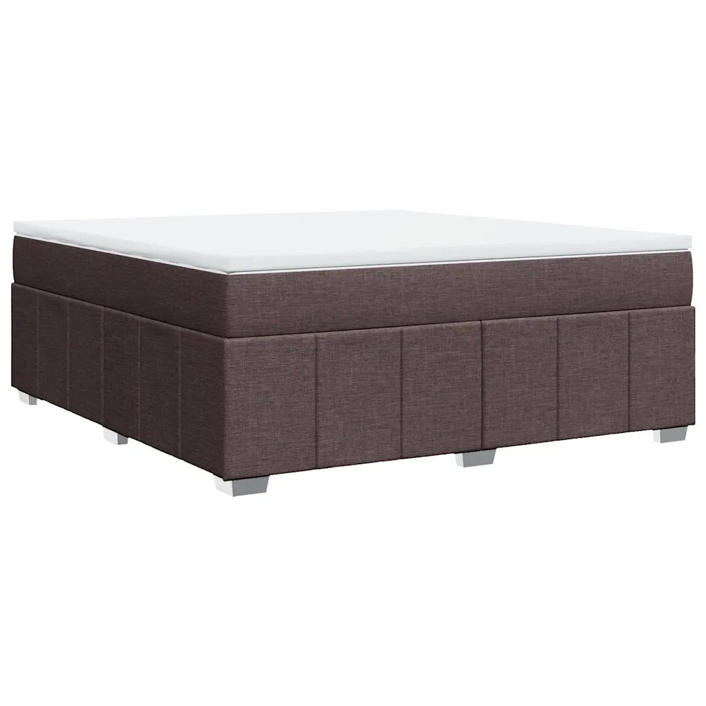 Giroletto a Molle con Materasso Marrone Scuro 180x200cm Tessuto 3285494