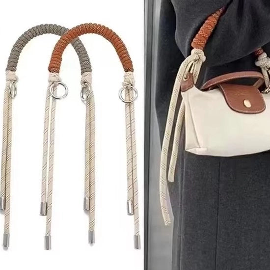 Cintura a spalla intrecciata, cinture a spalla intrecciate per borse a mano, impugnatura intrecciata per borse a mano mini