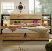 Letto matrimoniale 180x200 cm con ricarica USB e Type-C