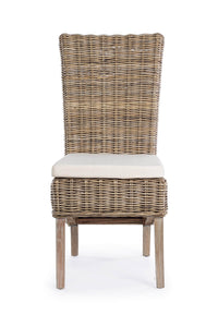 Sedia da Giardino 48x59x104 cm con Cuscino Luzia Mogano