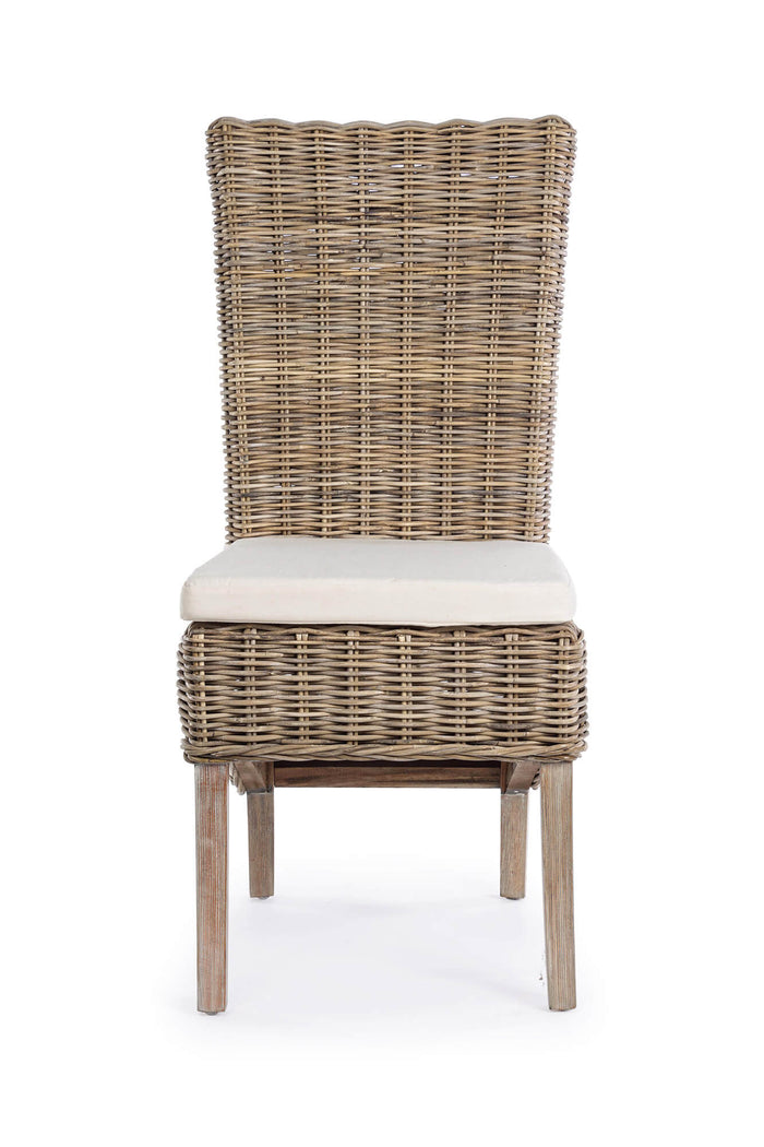 Sedia da Giardino 48x59x104 cm con Cuscino Luzia Mogano