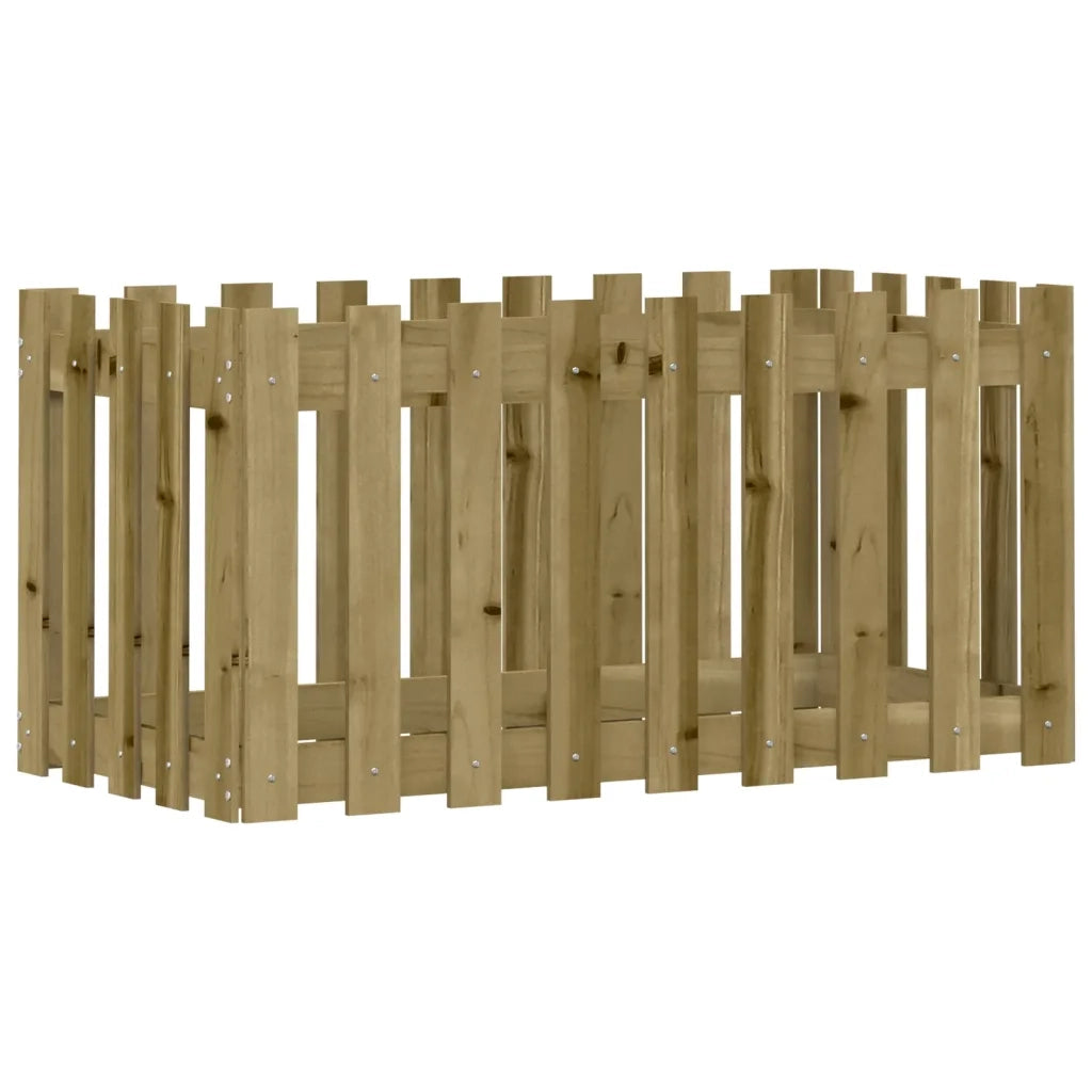 Fioriera Rialzata da Giardino 100x50x50 cm in Pino Impregnatocod mxl 107620