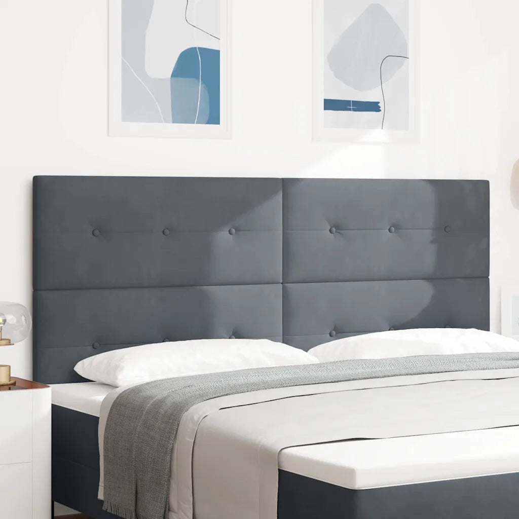 Testiera Grigio scuro 200 cm Velluto 3337868