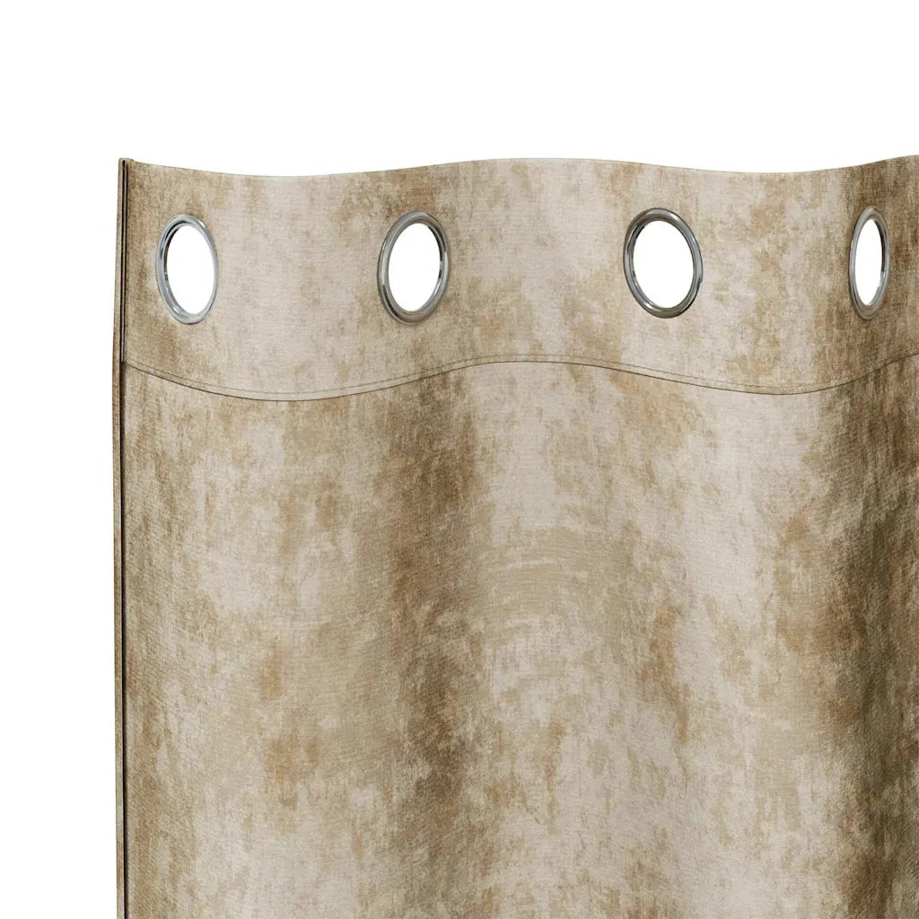 Tende in Velluto 2 pz Crema 260 x 140 cm Velluto 4107667