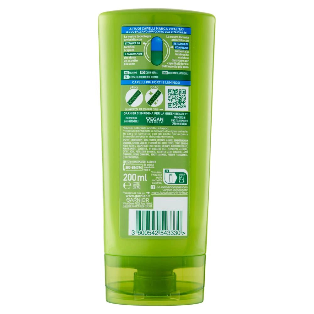 GARNIER FRUCTIS BALSAMO FORTI & BRILLANTI PER CAPELLI NORMALI 200 ML