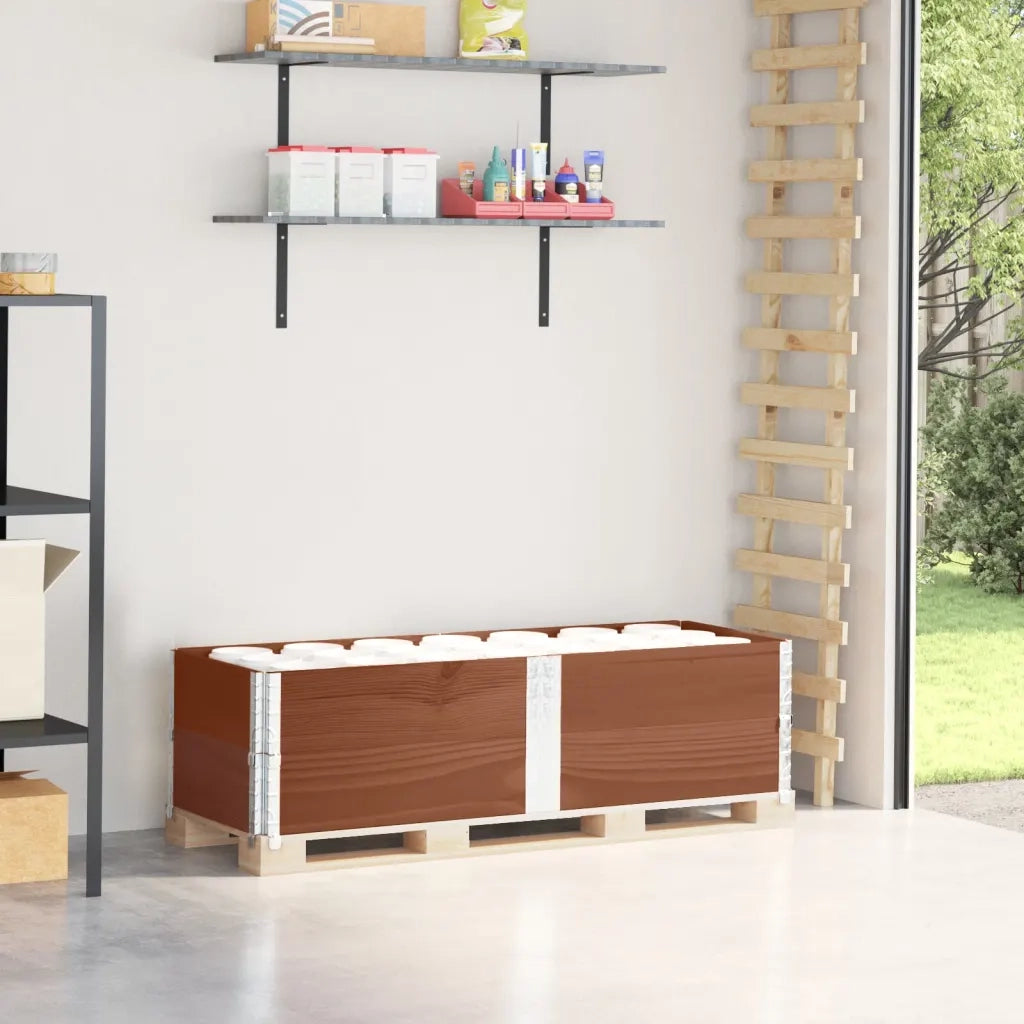 Paretali per Pallet 2 pz Marroni 150x50cm Legno Massello di Pino CFW3843966