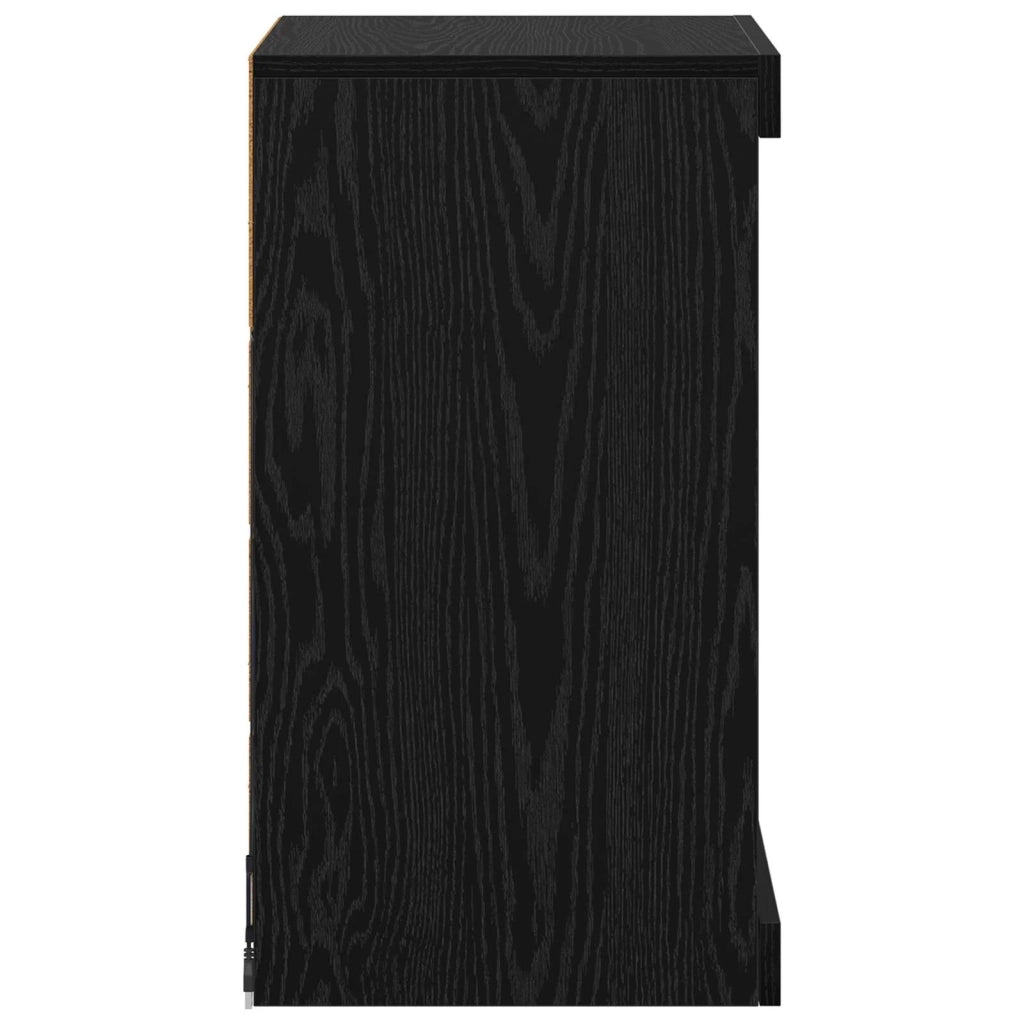Credenza | Madia LED Rovere Nero 41 x 37 x 67 cm Legno multistrato