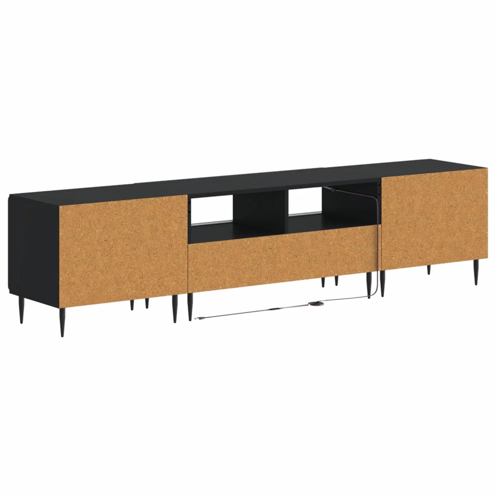 Mobile TV LED a 5 pezzi Nero Legno ingegnerizzato 3416514