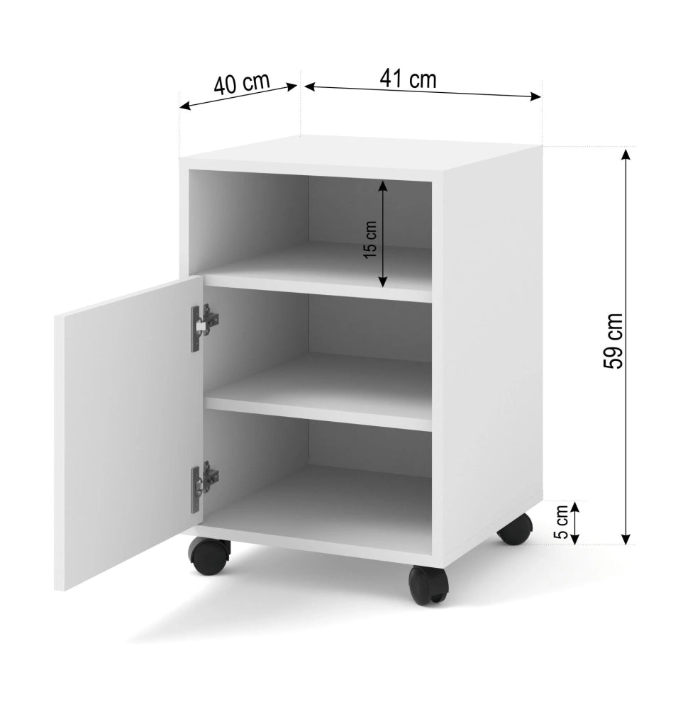 SCRIVANIA BIMOTION SCRIVANIA MOBILE 60CM BIANCO