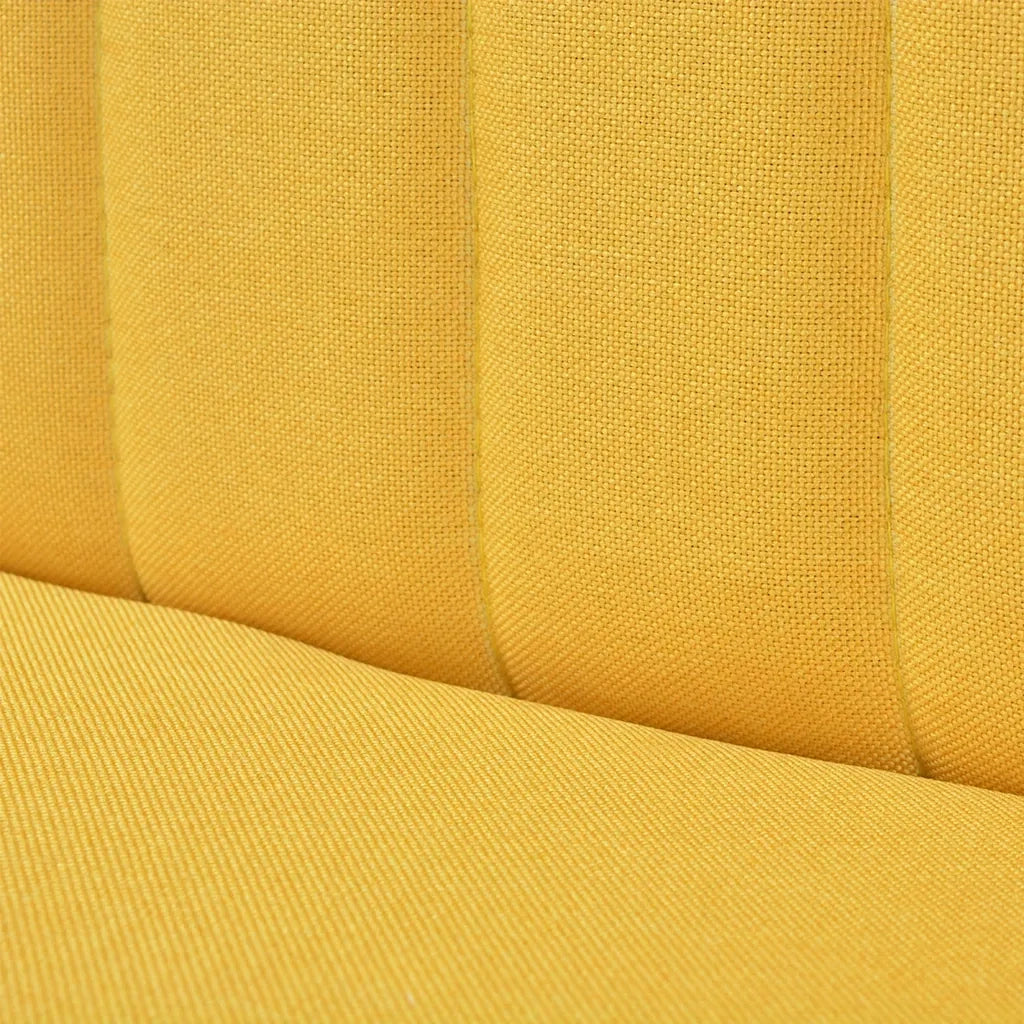Divano in Tessuto 117x55,5x77 cm Giallo 244074